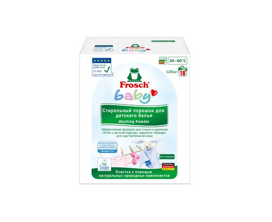 Пральний порошок Frosch для дитячої білизни 1215 г (4009175958181)