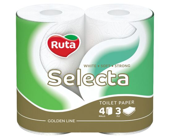 Туалетная бумага Ruta Selecta 3 слоя 4 рулона (4820023744387)