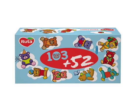 Салфетки косметические Ruta Kids 2 слоя 155 листов (4820023748422), изображение 2 Салфетки косметические Ruta Kids 2 слоя 155 листов (4820023748422), изображение 2