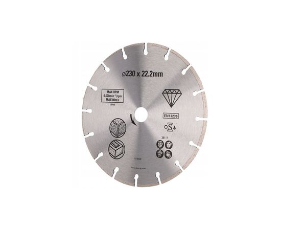 Диск пильный Stanley алмазный 230x22.2 бетон/кирпич сегментированный (STA38117)