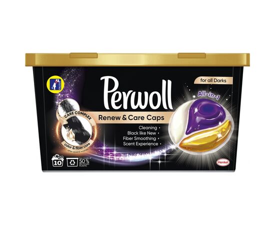 Капсули для прання Perwoll All-in-1 для темних і чорних речей 10 шт. (9000101514223)