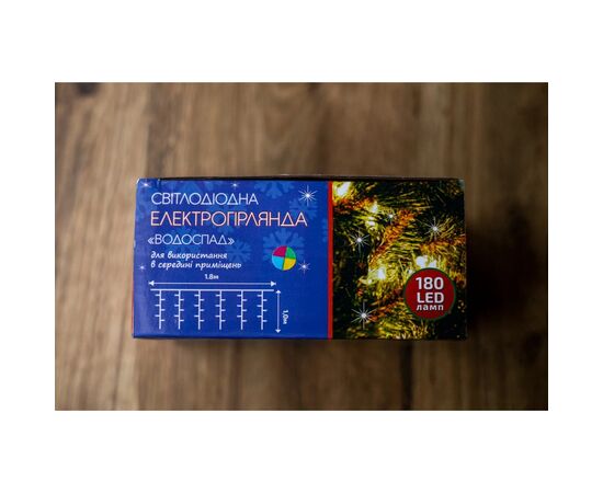 Гирлянда BPNY с адаптером 180LED, 1.8м, 10.8W Водопад Color (102979), изображение 4 Гирлянда BPNY с адаптером 180LED, 1.8м, 10.8W Водопад Color (102979), изображение 4