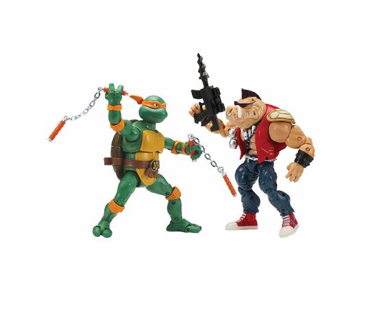Фигурка TMNT набор Микеланджело против Бибопа (81277)
