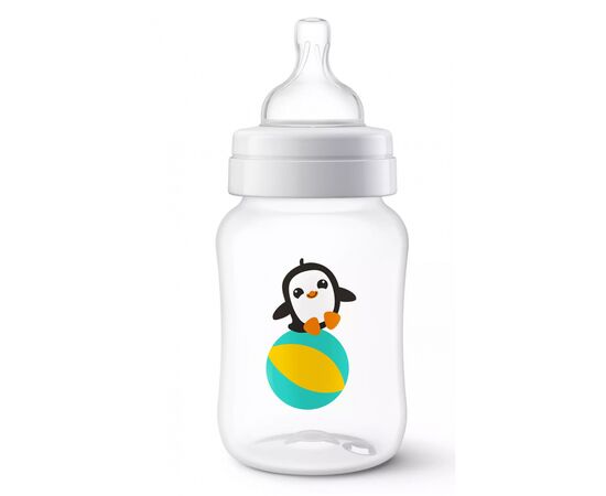 Бутылочка для кормления Philips AVENT Anti-colic с декором пингвина 260 мл (SCF821/13)