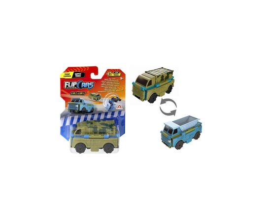 Машина Flip Cars 2 в 1 Військова вантажівка і Самоскид (EU463875-27)