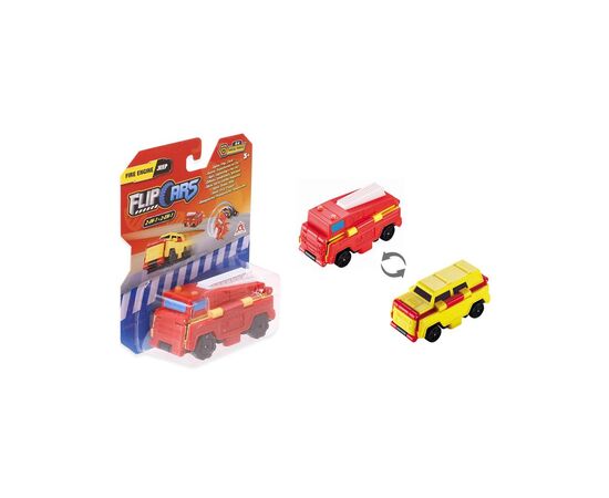 Машина Flip Cars 2 в 1 Пожежний автомобіль і Позашляховик (EU463875-05)