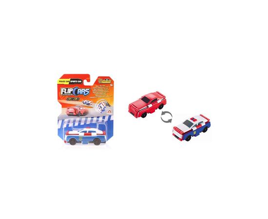 Машина Flip Cars 2 в 1 Поліцейський автомобіль і Спорткар (EU463875-04)