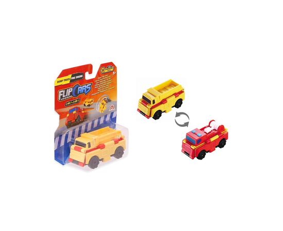 Машина Flip Cars 2 в 1 Самосвал и Пожарный автомобиль (EU463875-07)
