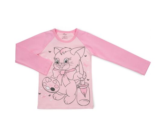 Піжама BiyoKids з котиком (4508-122G-pink), зображення 2 Піжама BiyoKids з котиком (4508-122G-pink), зображення 2