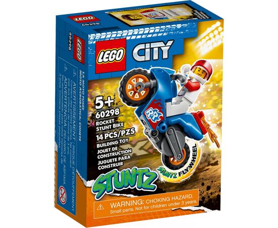 Конструктор LEGO City Stunt Реактивный трюковый мотоцикл 14 деталей (60298)