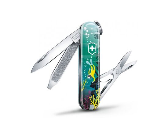 Нож Victorinox Classic Limited Edition "Deep Dive" (0.6223.L2006), изображение 2 Нож Victorinox Classic Limited Edition "Deep Dive" (0.6223.L2006), изображение 2