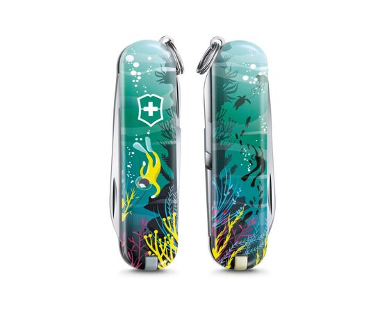 Нож Victorinox Classic Limited Edition "Deep Dive" (0.6223.L2006), изображение 6 Нож Victorinox Classic Limited Edition "Deep Dive" (0.6223.L2006), изображение 6