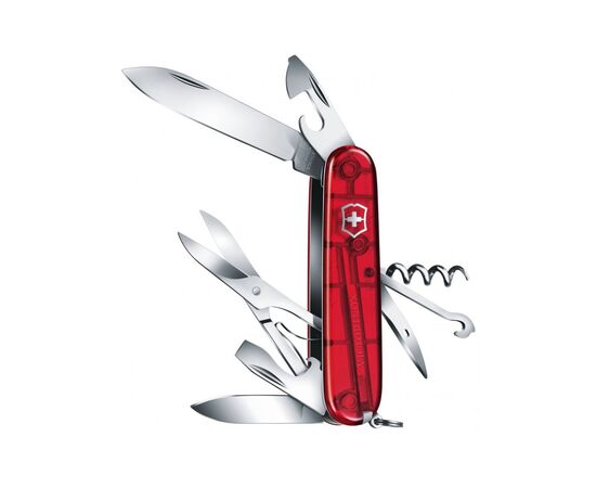 Нож Victorinox Climber Transparent Red Blister (1.3703.TB1), изображение 2 Нож Victorinox Climber Transparent Red Blister (1.3703.TB1), изображение 2