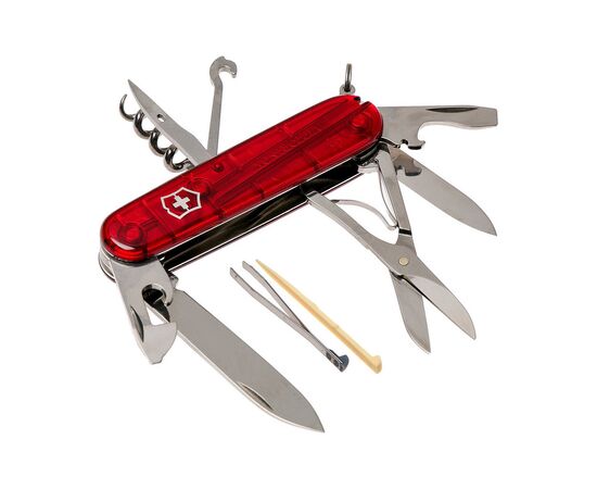 Нож Victorinox Climber Transparent Red Blister (1.3703.TB1), изображение 3 Нож Victorinox Climber Transparent Red Blister (1.3703.TB1), изображение 3