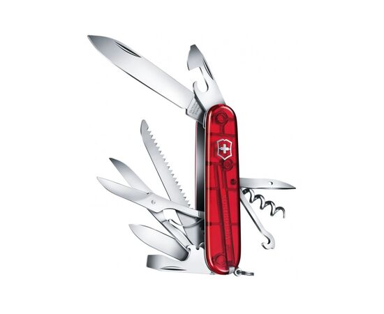 Нож Victorinox Huntsman Transparent Red Blister (1.3713.TB1), изображение 2 Нож Victorinox Huntsman Transparent Red Blister (1.3713.TB1), изображение 2
