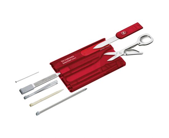 Нож Victorinox SwissCard Transparent Red (0.7100.T), изображение 3 Нож Victorinox SwissCard Transparent Red (0.7100.T), изображение 3