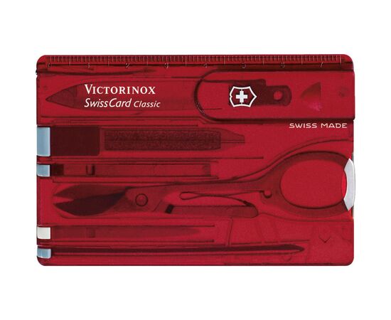Нож Victorinox SwissCard Transparent Red (0.7100.T), изображение 4 Нож Victorinox SwissCard Transparent Red (0.7100.T), изображение 4