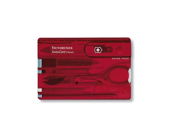 Нож Victorinox SwissCard Transparent Red Blister (0.7100.TB1), изображение 3 Нож Victorinox SwissCard Transparent Red Blister (0.7100.TB1), изображение 3