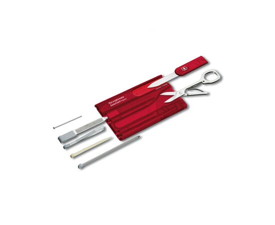Нож Victorinox SwissCard Transparent Red Blister (0.7100.TB1)