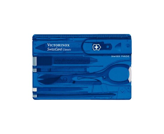 Нож Victorinox SwissCard Transparent Blue (0.7122.T2), изображение 3 Нож Victorinox SwissCard Transparent Blue (0.7122.T2), изображение 3