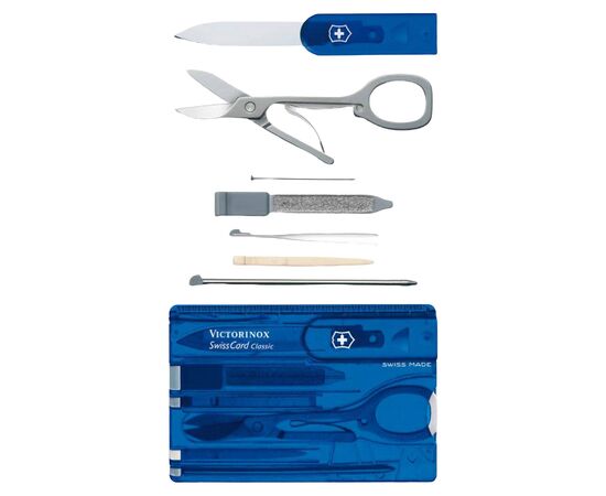 Нож Victorinox SwissCard Transparent Blue (0.7122.T2)