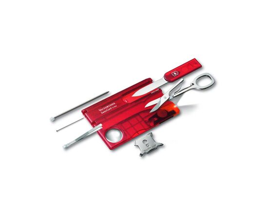Ніж Victorinox SwissCard Lite Transparent Red Blister (0.7300.TB1)