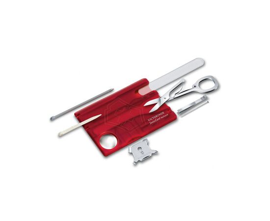 Нож Victorinox SwissCard NailCare Transparent Red (0.7240.T)