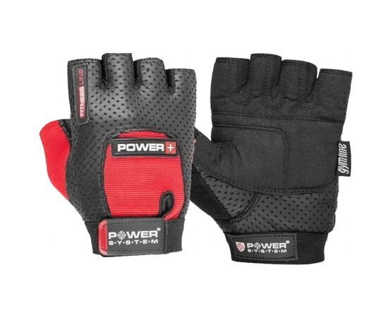 Рукавички для фітнесу Power System Power Plus PS-2500 Black/Red L (PS-2500_L_Black-red)