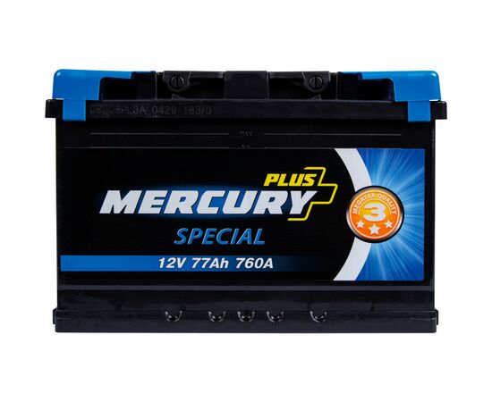 Аккумулятор автомобильный MERCURY battery SPECIAL Plus 77Ah (P47291), изображение 2 Аккумулятор автомобильный MERCURY battery SPECIAL Plus 77Ah (P47291), изображение 2