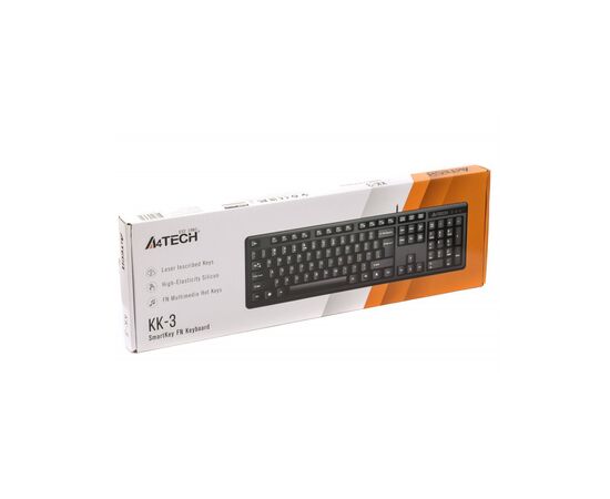 Клавиатура A4Tech KK-3 USB Black, изображение 4 Клавиатура A4Tech KK-3 USB Black, изображение 4