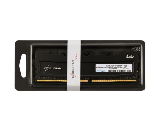 Модуль памяти для компьютера DDR4 4GB 2666 MHz Black Kudos eXceleram (EKBLACK4042619A), изображение 3 Модуль памяти для компьютера DDR4 4GB 2666 MHz Black Kudos eXceleram (EKBLACK4042619A), изображение 3