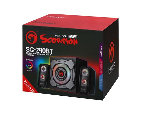 Акустическая система Marvo SG-290 BT RGB lighting Black, изображение 6 Акустическая система Marvo SG-290 BT RGB lighting Black, изображение 6