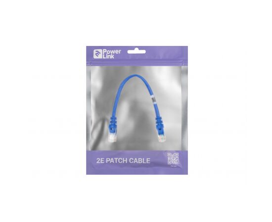 Патч-корд 2E 0.2м, Cat.5e UTP, RJ45, 26AWG ,7/0.16 Cu, PVC, Blue (2E-PC5ECOP-020BL), зображення 3 Патч-корд 2E 0.2м, Cat.5e UTP, RJ45, 26AWG ,7/0.16 Cu, PVC, Blue (2E-PC5ECOP-020BL), зображення 3