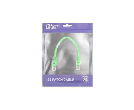 Патч-корд 2E 0.2м, Cat.5e UTP, RJ45, 26AWG ,7/0.16 Cu, PVC, Green (2E-PC5ECOP-020GRN), зображення 3 Патч-корд 2E 0.2м, Cat.5e UTP, RJ45, 26AWG ,7/0.16 Cu, PVC, Green (2E-PC5ECOP-020GRN), зображення 3