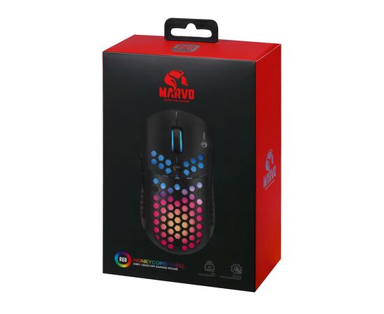 Мышка Marvo G961 RGB-LED USB Black (G961), изображение 6 Мышка Marvo G961 RGB-LED USB Black (G961), изображение 6