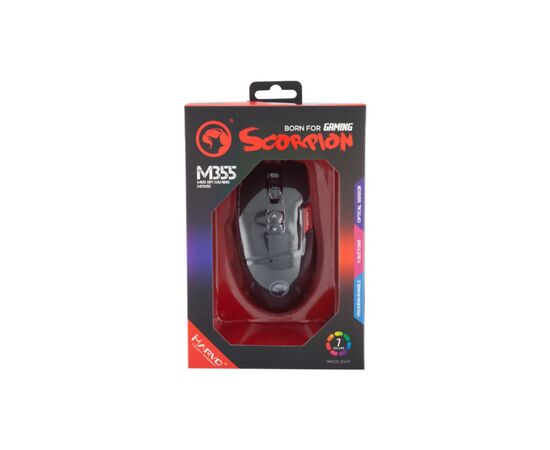 Мышка Marvo M355 7colors-LED USB Black (M355), изображение 5 Мышка Marvo M355 7colors-LED USB Black (M355), изображение 5