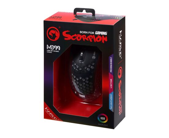 Мышка Marvo M399 RGB-LED USB Black (M399), изображение 7 Мышка Marvo M399 RGB-LED USB Black (M399), изображение 7