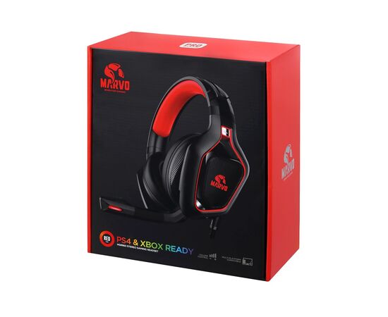 Наушники Marvo HG8960 Pro Red-LED Black/Red (HG8960), изображение 6 Наушники Marvo HG8960 Pro Red-LED Black/Red (HG8960), изображение 6