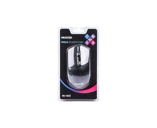 Мишка Maxxter Mr-403 Wireless Black (Mr-403), зображення 5 Мишка Maxxter Mr-403 Wireless Black (Mr-403), зображення 5