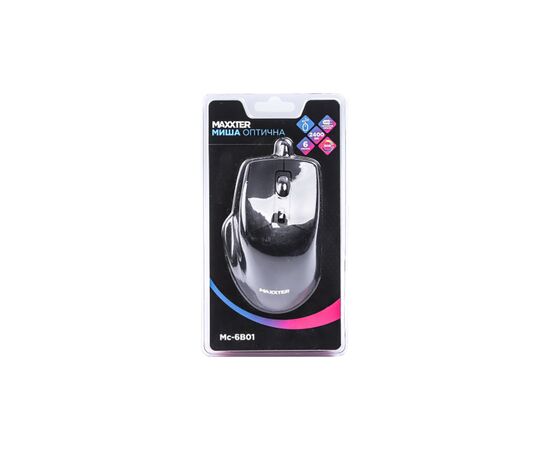 Мишка Maxxter Mc-6B01 USB Black (Mc-6B01), зображення 4 Мишка Maxxter Mc-6B01 USB Black (Mc-6B01), зображення 4