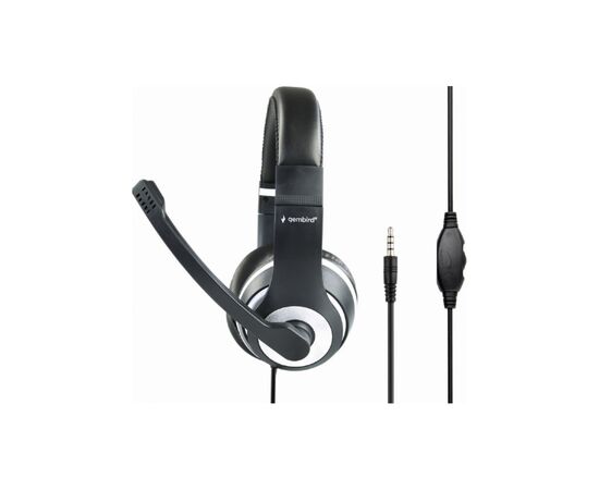 Наушники Gembird MHS-03 Black/White (MHS-03-BKWT), изображение 2