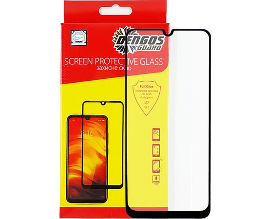 Скло захисне Dengos Full Glue для Samsung Galaxy M22 (black) (TGFG-187)