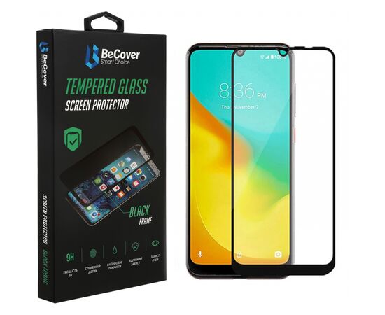 Стекло защитное BeCover ZTE Blade A51 / A71 Black (706670)