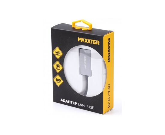 Адаптер Maxxter USB to Ethernet 100 Mbps (NEA-U2-01), изображение 4 Адаптер Maxxter USB to Ethernet 100 Mbps (NEA-U2-01), изображение 4
