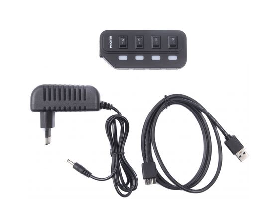 Концентратор Maxxter 4 x USB 2.0 Type-A 1m cable + 5V1A adapter (HU2A-4P-AC-02), изображение 4 Концентратор Maxxter 4 x USB 2.0 Type-A 1m cable + 5V1A adapter (HU2A-4P-AC-02), изображение 4