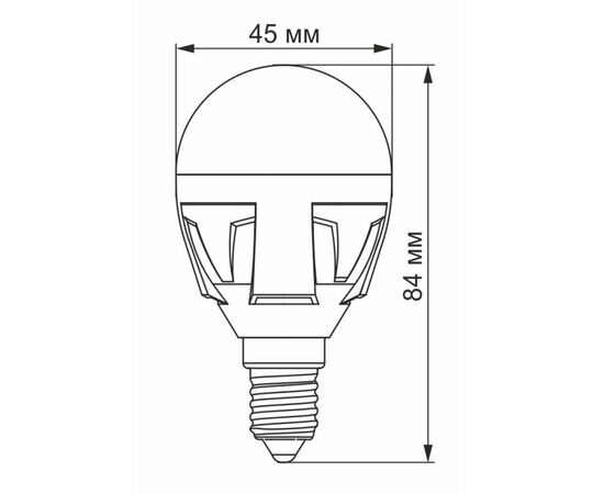 Лампочка Videx G45 7W E14 3000K 220V (VL-G45-07143), изображение 3 Лампочка Videx G45 7W E14 3000K 220V (VL-G45-07143), изображение 3