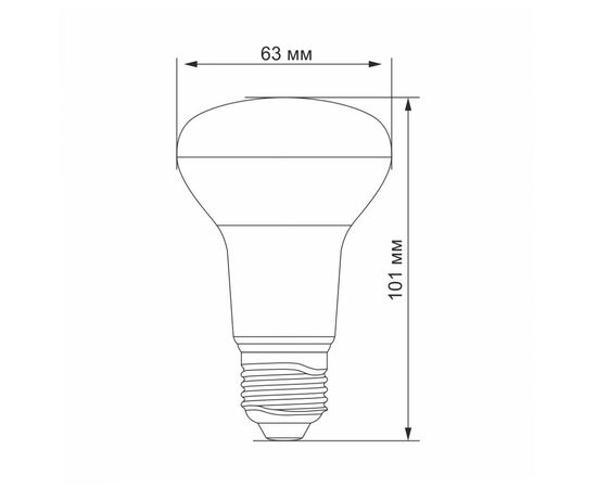 Лампочка Videx LED R63e 9W E27 4100K 220V (VL-R63e-09274), изображение 3 Лампочка Videx LED R63e 9W E27 4100K 220V (VL-R63e-09274), изображение 3