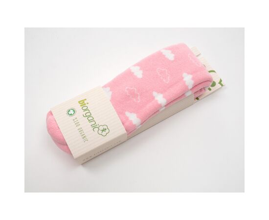Колготки Bibaby махровые с тучками (68379-68G-pinkwhite), изображение 2 Колготки Bibaby махровые с тучками (68379-68G-pinkwhite), изображение 2