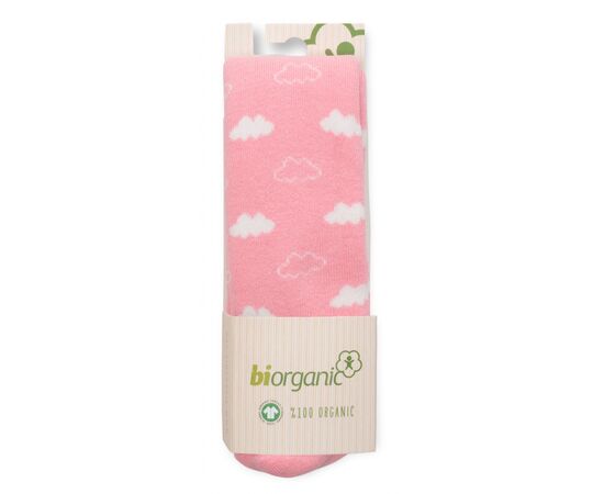 Колготки Bibaby махровые с тучками (68379-68G-pinkwhite)