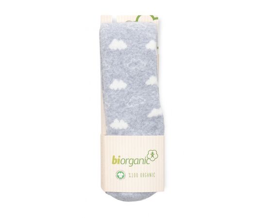 Колготки Bibaby махровые с тучками (68379-80-graywhite)